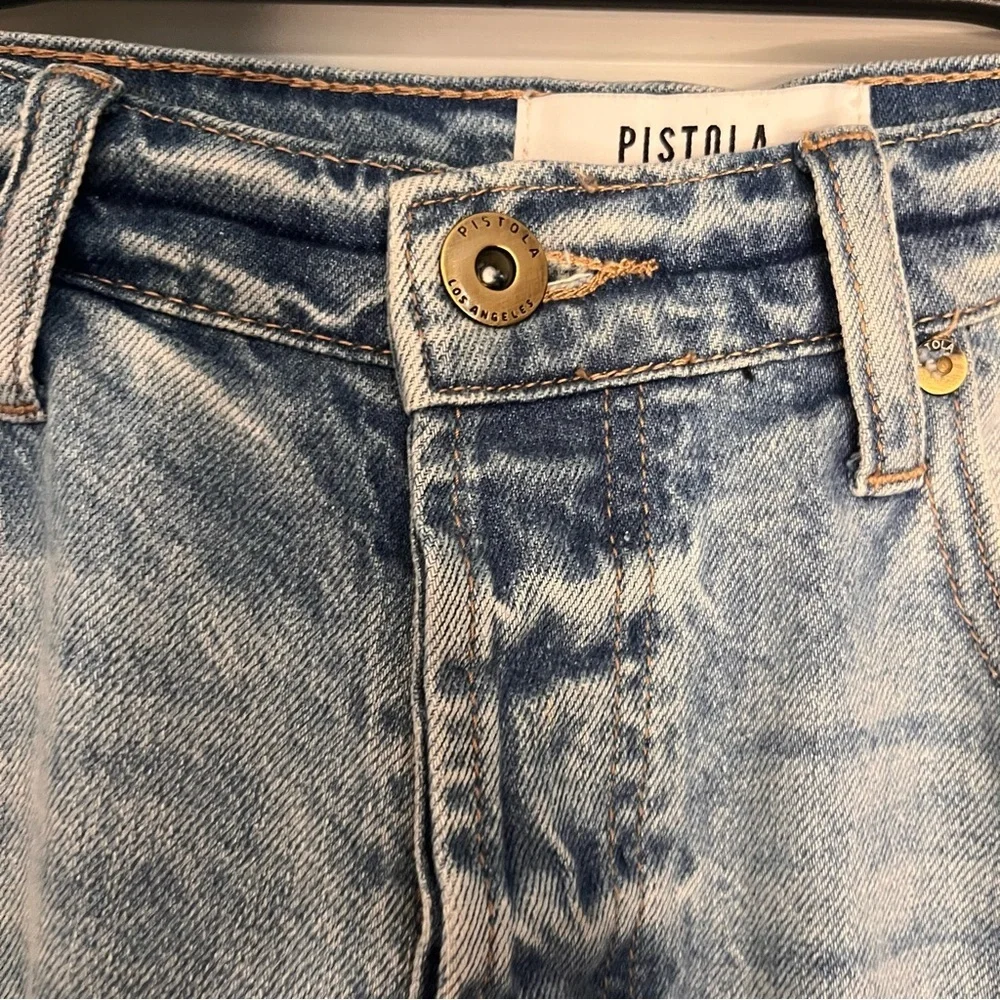 Pistola Jeans Womens Sz 29 Nico Racer Walk The Line High Rise Ankle Distressed - Picture 4 of 13